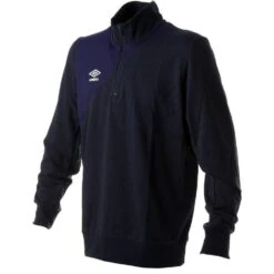 UMBRO Childrens/Kids Half Zip Sweatshirt (Dark Navy/Blueprint)