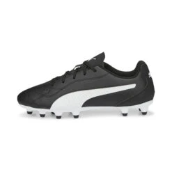 PUMA Kids Monarch II FG/AG Youth Football Boots Soccer Shoes - Black