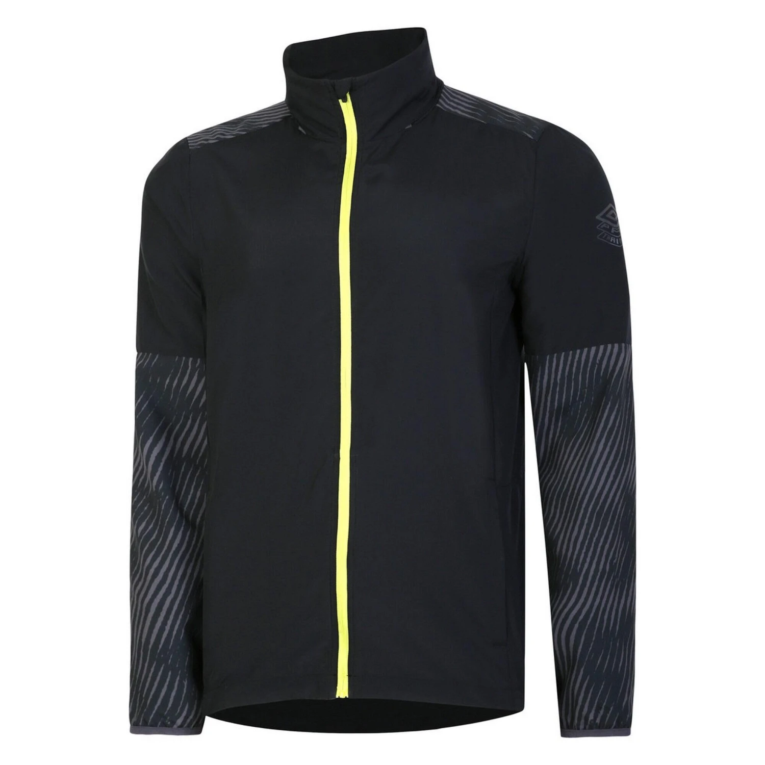 UMBRO Mens Pro Stripe Detail Training Waterproof Jacket (Black/Periscope/Limeade 3 UMBRO Mens Pro Stripe Detail Training Waterproof Jacket (Black/Periscope/Limeade