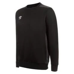 UMBRO Boys Fleece Training Sweatshirt (Black/Carbon Grey)