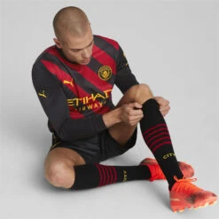 PUMA Mens Manchester City F.C. Away 22/23 Replica Long Sleeve Jersey - Black -Palmeiras Shop k3598204a23d5d1bab01eef81d4ce3ebd