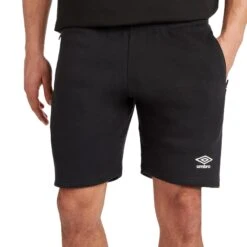 UMBRO Mens Club Leisure Shorts (Black/White) -Palmeiras Shop k3ad73fa6d8707f0509152065f1a43d91