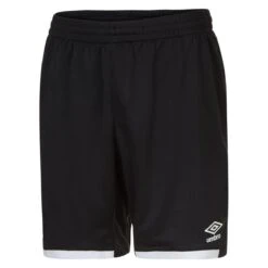 UMBRO Unisex Adult Stacked Logo Shorts (Black/White)