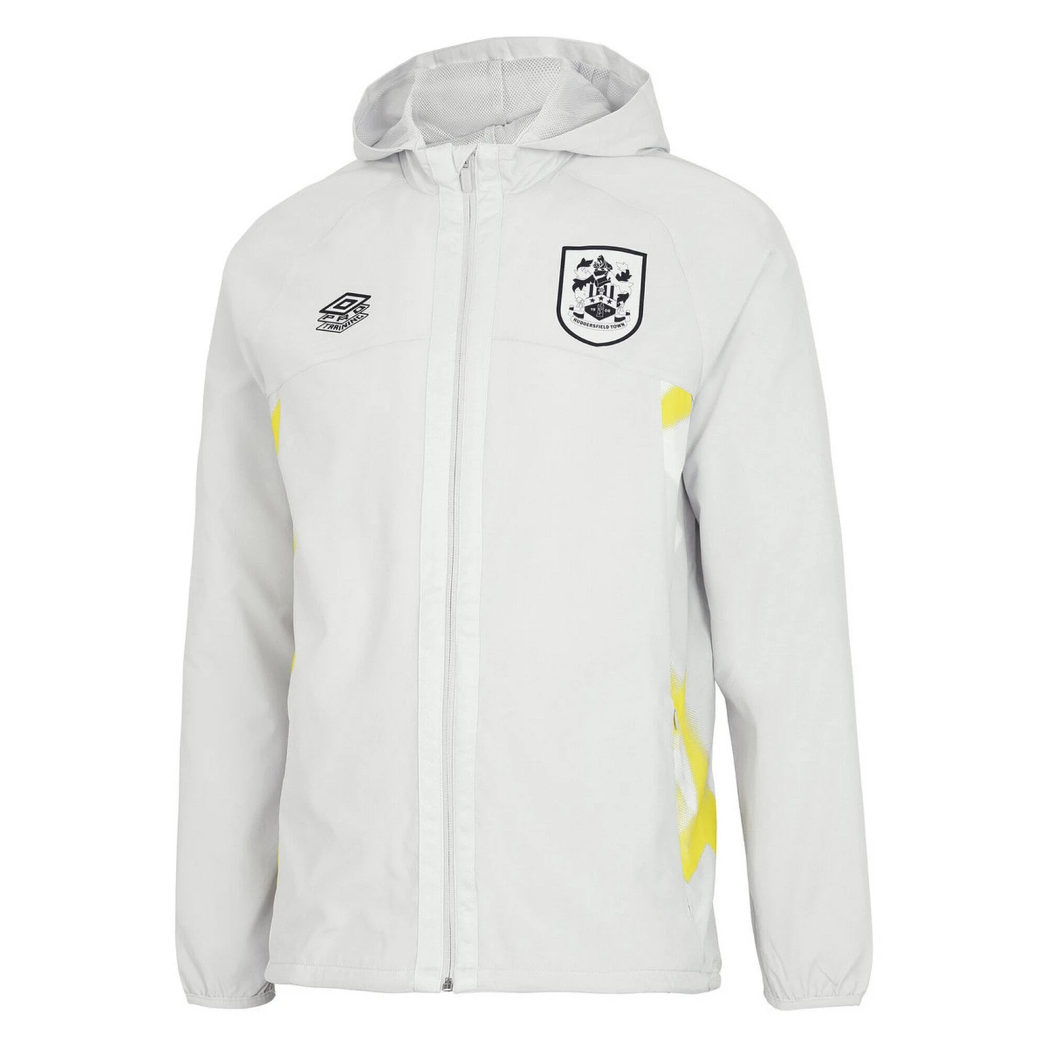 UMBRO Huddersfield Town AFC Mens 22/23 Waterproof Jacket (Oyster Mushroom/Blazing 3 UMBRO Huddersfield Town AFC Mens 22/23 Waterproof Jacket (Oyster Mushroom/Blazing