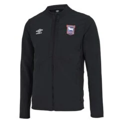 UMBRO Ipswich Town FC Mens 22/23 Presentation Jacket (Black/Carbon)