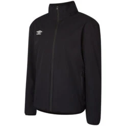 UMBRO Mens Club Essential Bonded Jacket (Black/White)