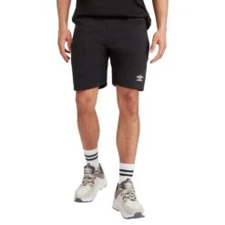 UMBRO Mens Club Leisure Shorts (Black/White) -Palmeiras Shop k4b02611b64491cdcacd3e943e4a2b699
