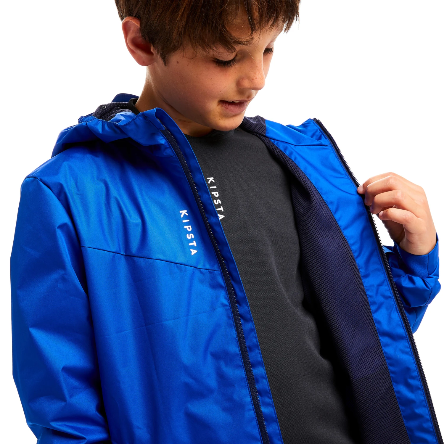 Kipsta Kids' Rainproof Football Jacket T500 9 Kipsta Kids' Rainproof Football Jacket T500 - Image 7