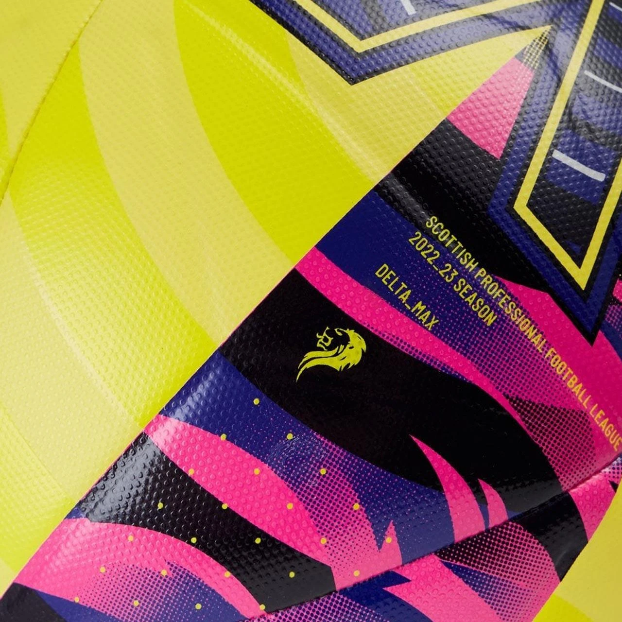 Mitre Delta Max SPFL 2022/23 Match Football Yellow/Purple 5 Mitre Delta Max SPFL 2022/23 Match Football Yellow/Purple - Image 3