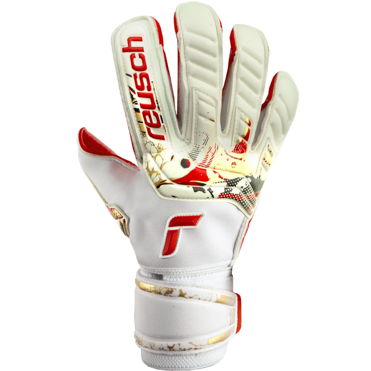 Reusch Goalkeeper Gloves Attrakt Gold X GluePrint 4 Reusch Goalkeeper Gloves Attrakt Gold X GluePrint - Image 2