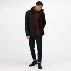 Regatta Mens Standout Ardmore Jacket (Waterproof & Windproof) (Black) -Palmeiras Shop k7b8f957d964ca47e1a2d6ca70713ec8b
