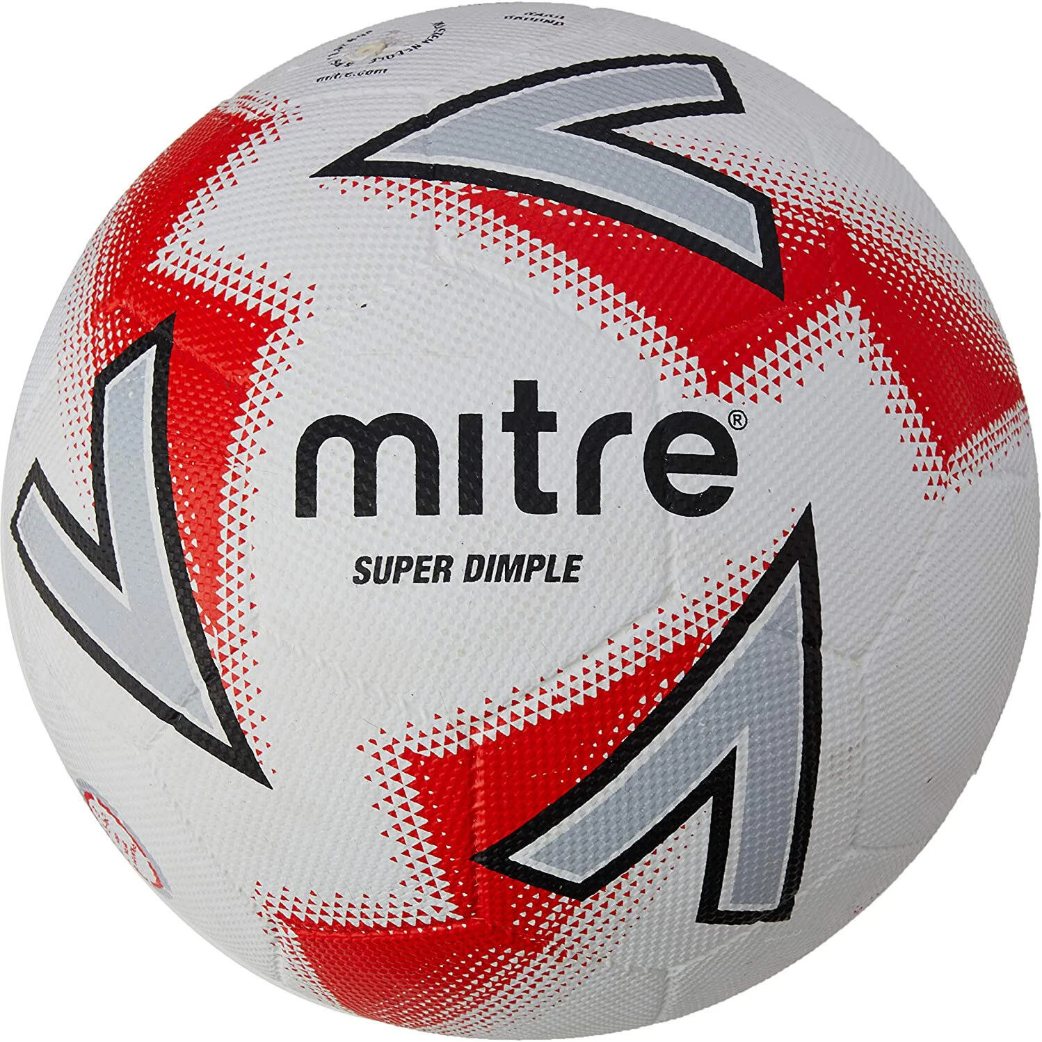 Mitre Super Dimple Football (White/Red/Black) 3 Mitre Super Dimple Football (White/Red/Black)