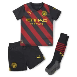 PUMA Kids Manchester City F.C. Away 22/23 Mini Kit - Black