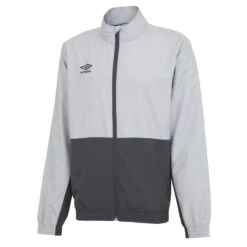 UMBRO Mens Woven Training Jacket (High Rise Grey/Carbon)