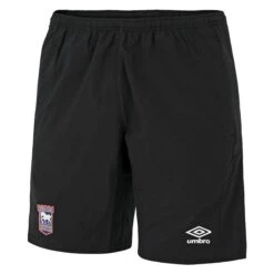 UMBRO Ipswich Town FC Mens 20222023 Woven Shorts (Black)