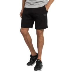 UMBRO Mens Pro Elite Fleece Shorts (Black) -Palmeiras Shop k92a8f7776cb3bf266a52fc5da4698f57