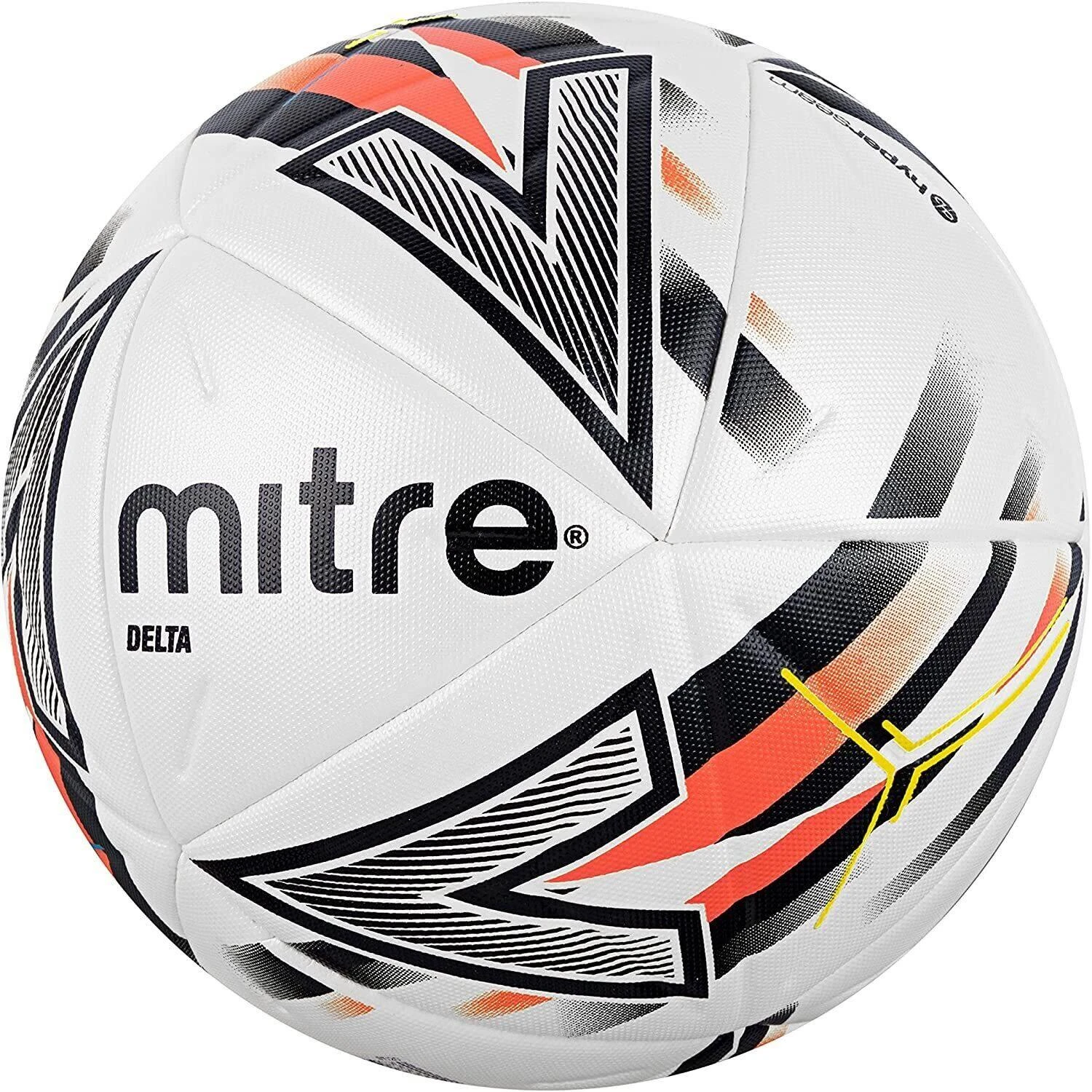 Mitre Delta One Match Football (White/Black/Orange) 5 Mitre Delta One Match Football (White/Black/Orange) - Image 3