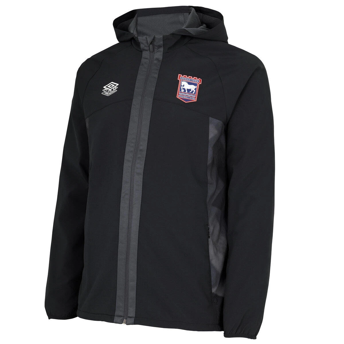 UMBRO Ipswich Town FC Childrens/Kids 22/23 Waterproof Jacket (Black/Carbon) 3 UMBRO Ipswich Town FC Childrens/Kids 22/23 Waterproof Jacket (Black/Carbon)