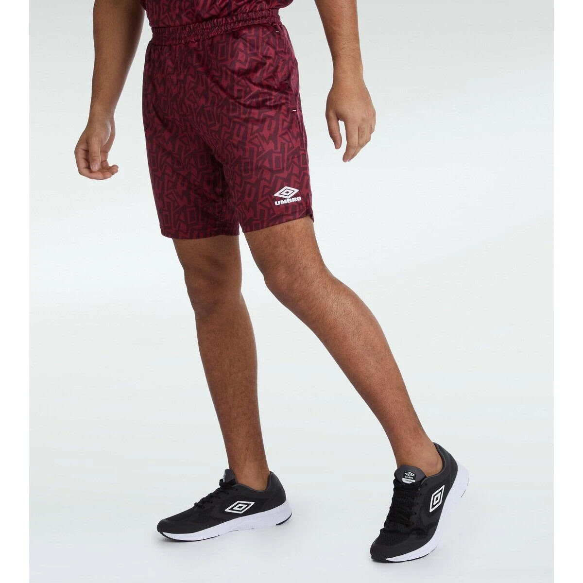 UMBRO Mens Graffiti Shorts (New Claret/White) 6 UMBRO Mens Graffiti Shorts (New Claret/White) - Image 4