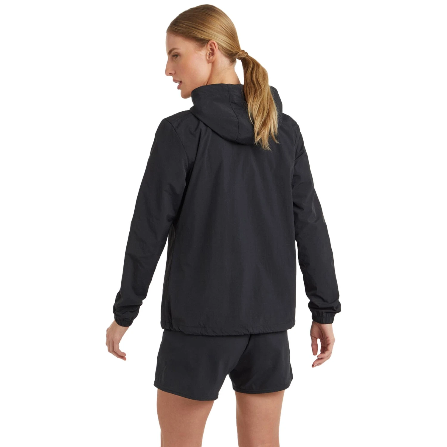 UMBRO Womens/Ladies PTF Hooded Waterproof Jacket (Black/Carbon) 4 UMBRO Womens/Ladies PTF Hooded Waterproof Jacket (Black/Carbon) - Image 2
