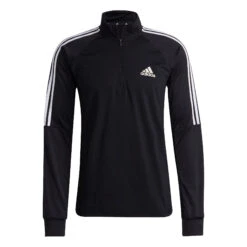 ADIDAS 1/4 Zip Jacket Sereno 3 Stripes - Black