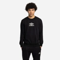 UMBRO Mens Diamond Sweatshirt (Black/Lunar Rock) -Palmeiras Shop kc40d82ca7544d696c17fd5476447b803