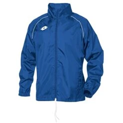 Lotto Junior Unisex Delta Rain Jacket (Royal/White)