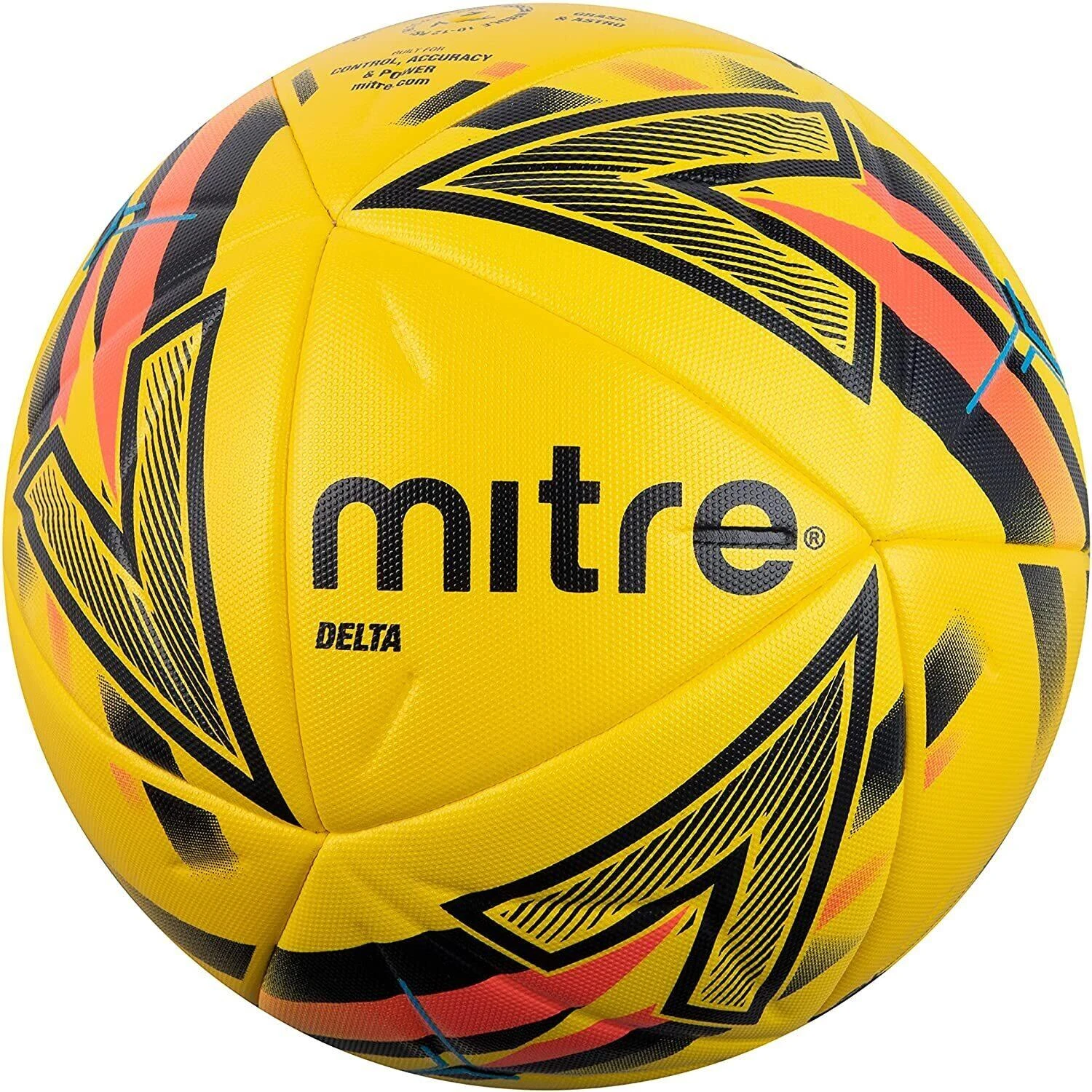 Mitre Delta One Match Football (White/Black/Orange) 6 Mitre Delta One Match Football (White/Black/Orange) - Image 4
