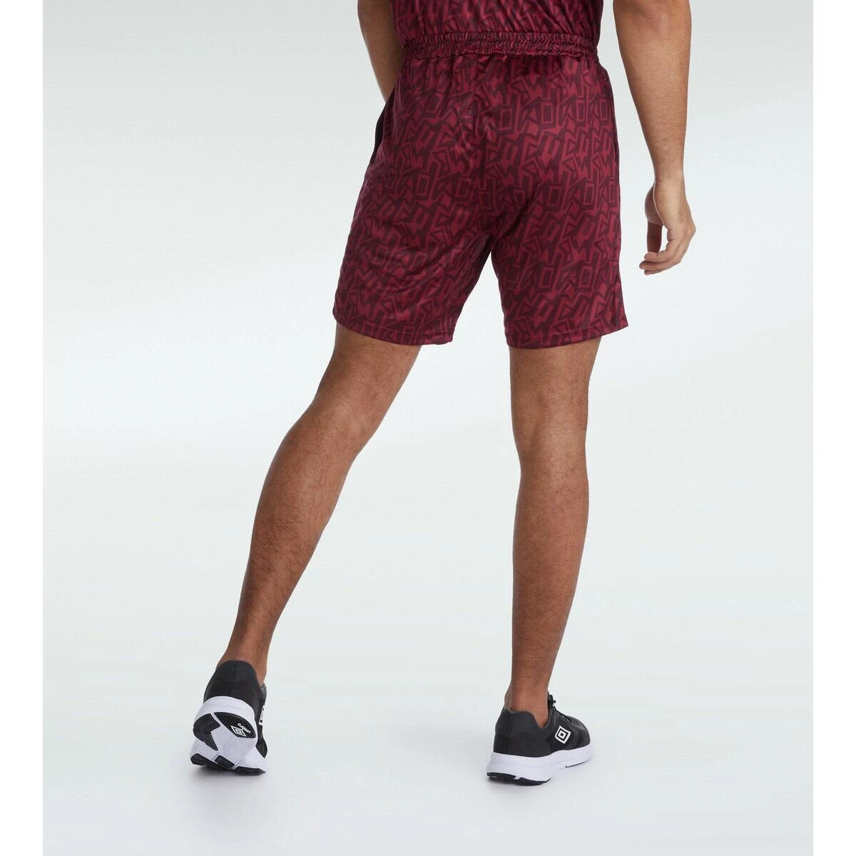 UMBRO Mens Graffiti Shorts (New Claret/White) 4 UMBRO Mens Graffiti Shorts (New Claret/White) - Image 2